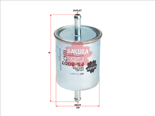 Sakura FUEL FILTER FITS Z201 WZ201 FF2036 450905326 FS-8007
