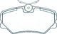 FRONT DISC BRAKE PADS - CITROEN PEUGEOT RENAULT PEUGEOT 405 89-95 (DB1258)