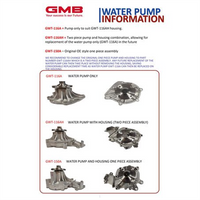 GMB PREMIUM WATER PUMP TOYOTA 1KD-FTV 2KD-FTV 1KZ 1piece hsg