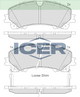 ICER FRONT DISC PAD SET NISSAN XTRAIL HOLDEN COLORADO 2016> - 182202