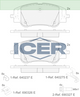 ICER FRONT BRAKE PAD SET PEUGOET 2008 CITROEN C4 2019> - 182430