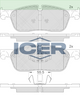 ICER FRONT DISC PAD SET JAGUAR XE XF F-PACE - 182236-203