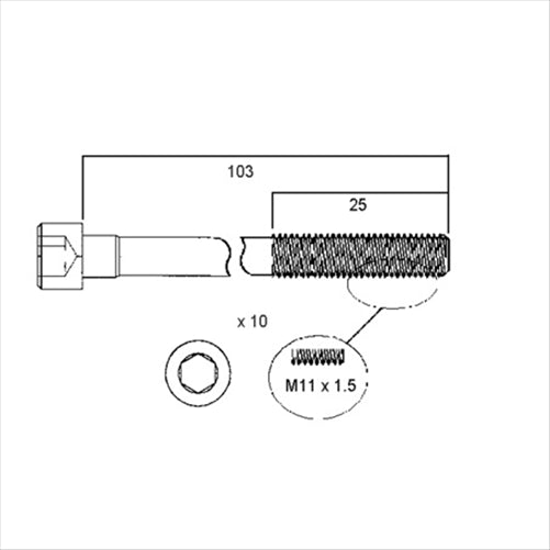 ACL HEAD BOLT SET HBS008