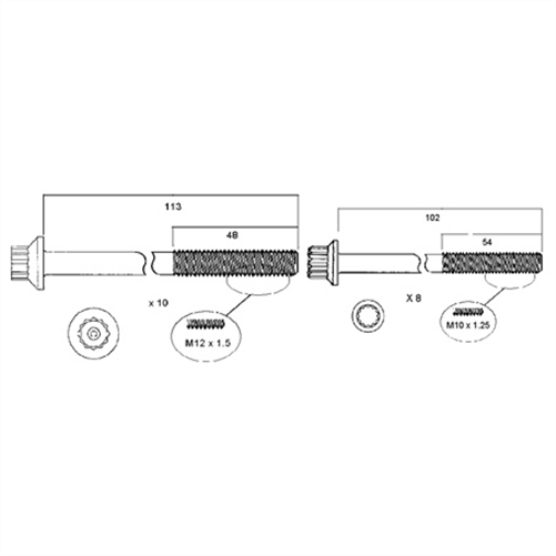 ACL HEAD BOLT SET HBS013