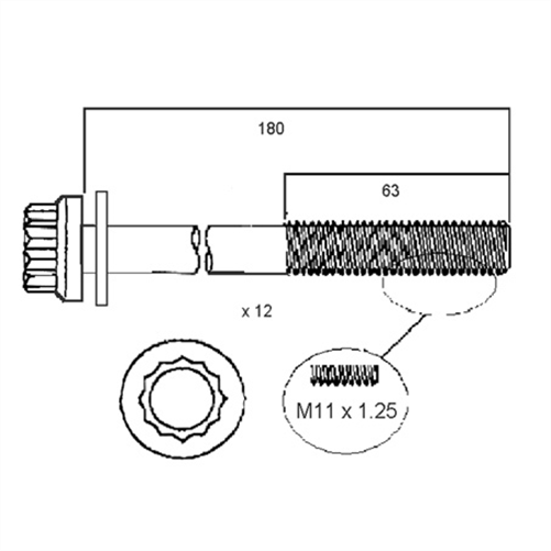 ACL HEAD BOLT SET HBS033