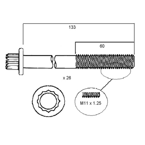 ACL HEAD BOLT SET HBS036