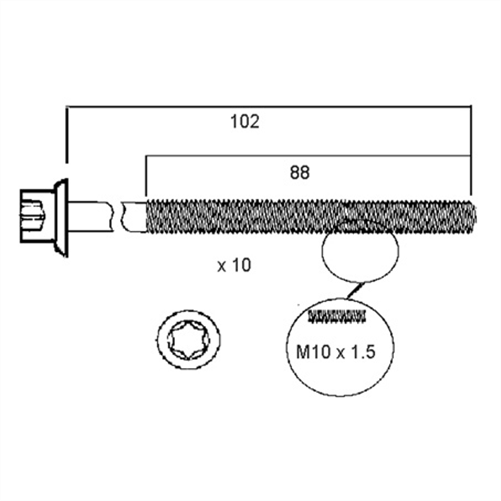 ACL HEAD BOLT SET HBS043