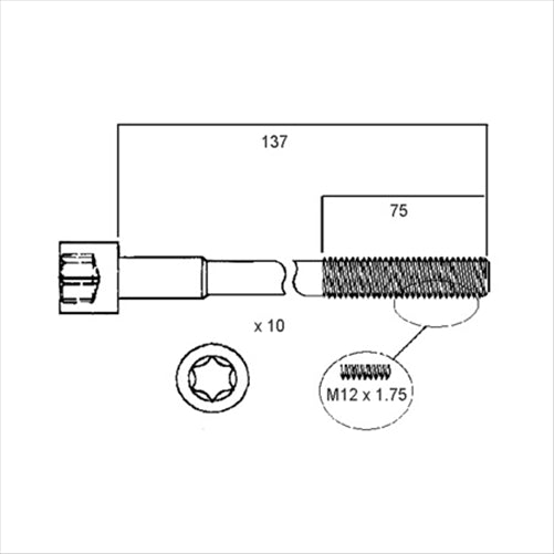 ACL HEAD BOLT SET FORD D18 D18T HBS045