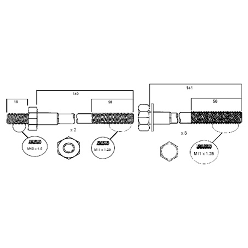 ACL HEAD BOLT SET HOLDEN HBS052