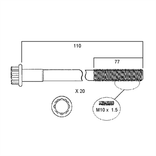 ACL HEAD BOLT SET HBS065