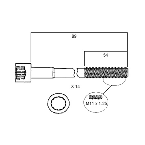 ACL HEAD BOLT SET HBS068