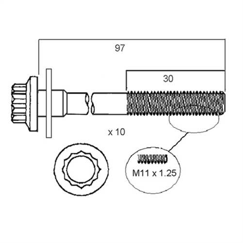 ACL HEAD BOLT SET HBS072