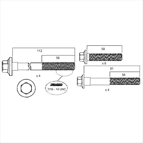 ACL HEAD BOLT SET HOLDEN 3.8 V6 HBS087