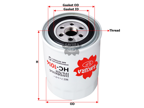 Sakura HYDRAULIC OIL FILTER FITS 689-3570302-1 C-1014 HC-1014