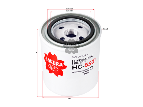Sakura HYDRAULIC OIL FILTER FITS 514794T-7948 HC-5501