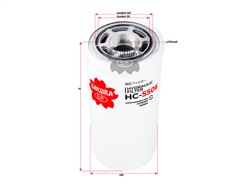 Sakura HYDRAULIC OIL FILTER FITS A49386 HC-5506
