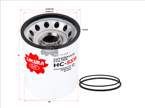 Sakura HYDRAULIC OIL FILTER FITS P5606531976934C3 HC-5511