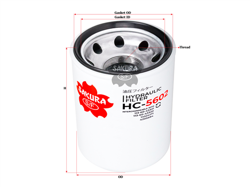 Sakura HYDRAULIC OIL FILTER FITS HF7935113-60-43320 HC-5602