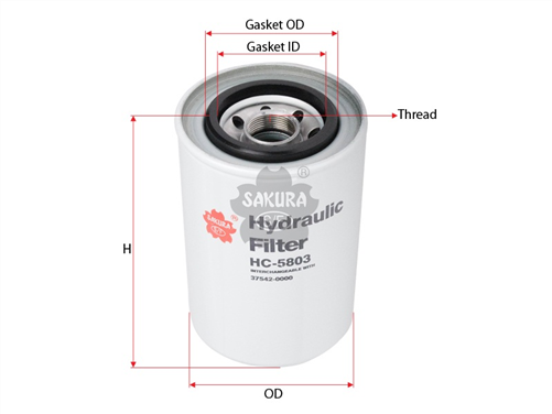 Sakura HYDRAULIC OIL FILTER FITS P502083375402-0000 HC-5803