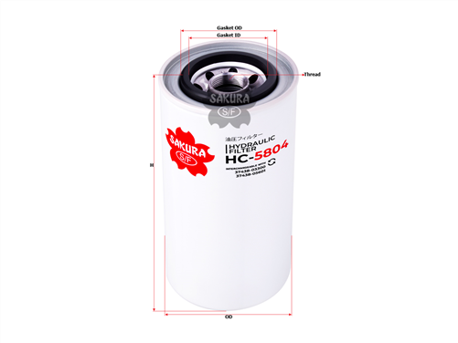 Sakura HYDRAULIC OIL FILTER FITS 37438-03300 HC-5804