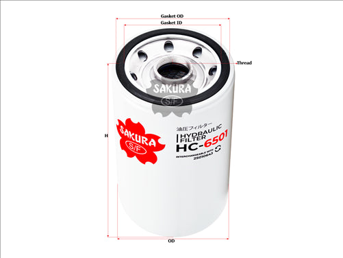 Sakura HYDRAULIC OIL FILTER FITS 25010643 HC-6501