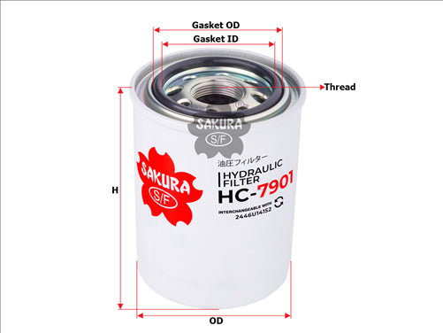 Sakura HYDRAULIC OIL FILTER P556005 3ED6611330 HC-7901
