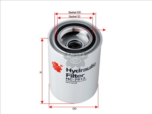 Sakura HYDRAULIC OIL FILTER FITS 234099P552850 HC-7913