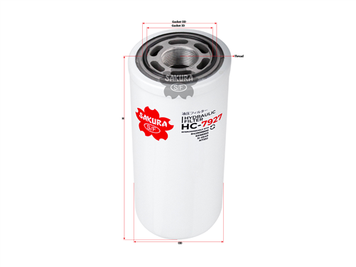 Sakura HYDRAULIC OIL FILTER FITS A07A25G HC-7927