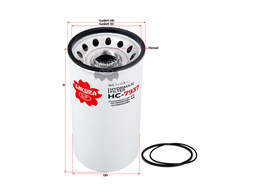 Sakura HYDRAULIC OIL FILTER FITS HC7500SUN8H HC-7937
