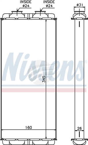 Nissens HEATER MERCEDES ATEGO 2004 > HC0152