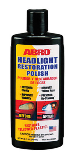 ABRO HEADLIGHT RESTORATION POLISH - 237ML