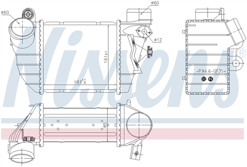 Nissens CHARGE AIR COOLER AUDI TT 1.8LT TURBO 1999-2006 IC4110N