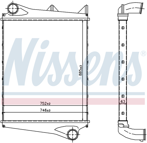 Nissens CHARGE AIR COOLER VOLVO FH IC4344N
