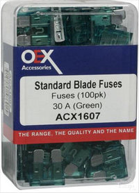 OEX Standard Blade Fuse 30A Green 100 Pce