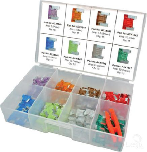 OEX Mini Blade Fuse Assortment 120 Pce