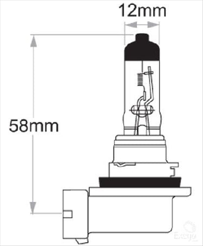 OEX H11 Globe 12V 55W Standard - 1 Pce