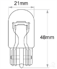 OEX Wedge Globe 12V 21/5W Standard - 10 Pce