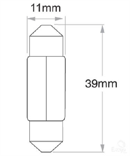 OEX Festoon Globe 12V 5W Standard - 10 Pce