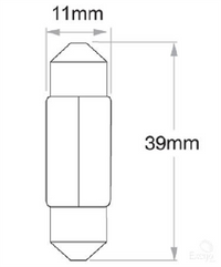 OEX Festoon Globe 12V 5W Standard - 10 Pce