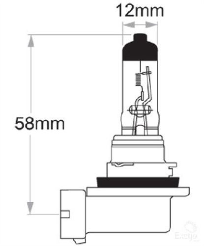 OEX H8 Globe 12V 35W Standard - 1 Pce
