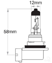 OEX H8 Globe 12V 35W Standard - 1 Pce