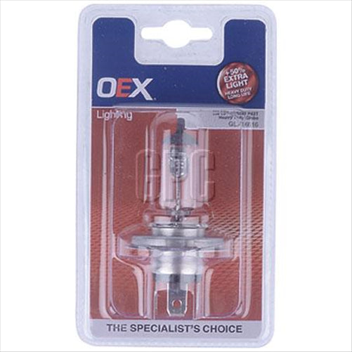 OEX Globe H4 12V 60/55W Heavy Duty + 50 - 1Pce