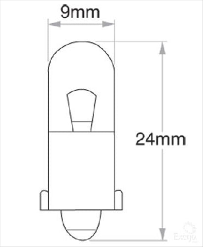 Bayonet Globe 12V 2W Standard - 10 Pce GLX21170