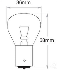 OEX Bayonet Globe 12V 45W Standard - 1 Pce