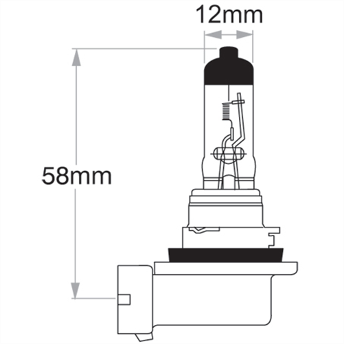 H11 Globe 12V 55W Xenon Blue - 1 Pce GLX10113