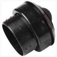 OEX Louvre Round Black Plastic With Chrome Edge