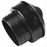 OEX Louvre Round Black Plastic With Chrome Edge