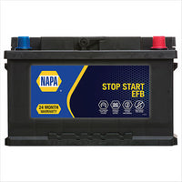 NAPA Idle Stop Start System Battery 275L x 175W x 175Hmm 650CCA 12V