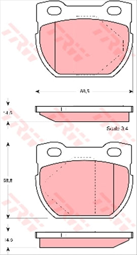 TRW Brake Pad Set (DB1306)