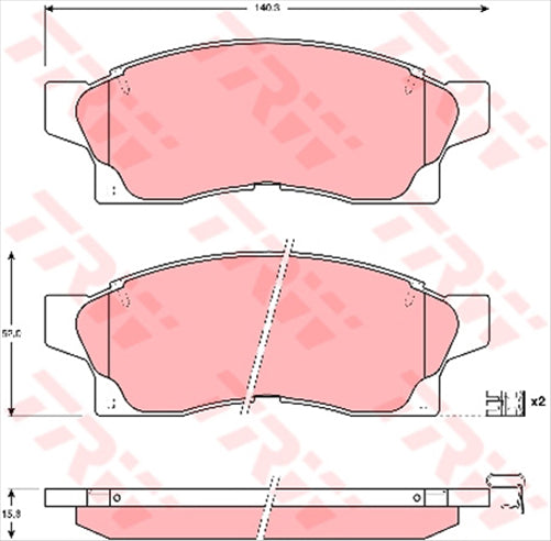 TRW Brake Pad Set (DB1227)